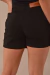 Short Saia Feminino Sarja Preto