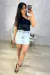 Imagem do Short Saia Feminino Jeans Claro
