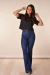 Calça Flare Feminina Jeans Escuro Basica 