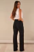 Calça Wide Leg Preta Linho na internet