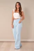 Calça Wide Leg Sarja Azul - comprar online