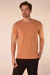 Camiseta Masculina Algodão Egípcio Caramelo - comprar online