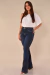 Calça Flare Jeans Blue Black na internet