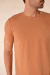 Camiseta Masculina Algodão Egípcio Caramelo - loja online