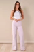 Calça Wide Leg Sarja Lilás - comprar online