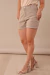 Imagem do Short Feminino Brim Bolso Faca Bege