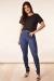 Calça Skinny Aberto Lateral Azul Escuro - comprar online
