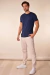 Calça Masculina Sarja Alfaiataria Bege Claro na internet