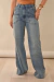 Calça Wide Leg Jeans Sujinho na internet