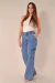 Calça Wide Leg Cargo Jeans - comprar online