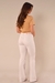 Calça Flare Feminina Brim Bege Claro - loja online