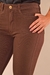 Imagem do Calça Flare Feminina Brim Marrom
