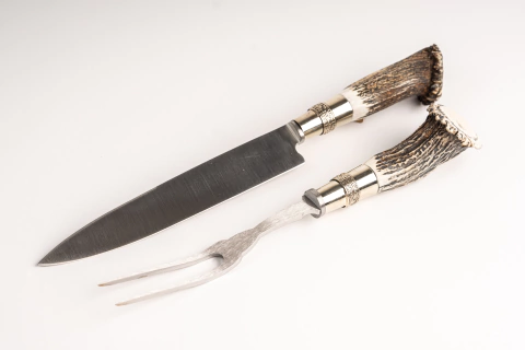 Juego Asador asta de ciervo