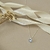 Colar médio com pingente de coração na cor aquamarine - Prata925 - Ref.: CM925077