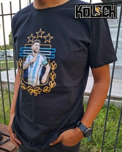 Remera Messi Tres Estrellas