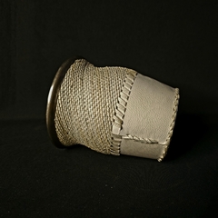Mate de calabaza forrado en tientos tejidos. - tienda online