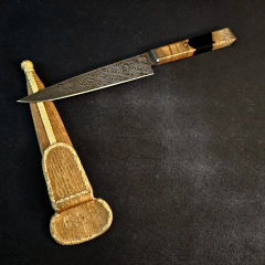 Cuchillo criollo en Acero Damasco. Híbrido. - (copia)