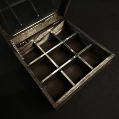 caja de té de madera y alpaca 6 compartimentos. - (copia) - buy online