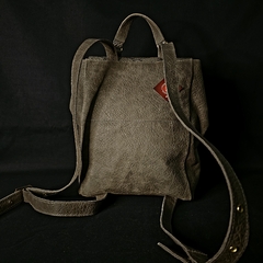 Mochila de cuero oiginal gris acero combinada. - (copia) - buy online