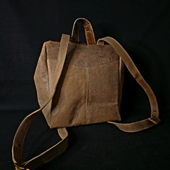 Mochila de cuero combinada. - comprar online