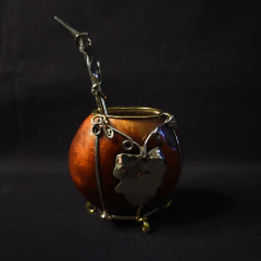 Mate Galleta de calabaza y alpaca .