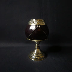 Mate Cáliz de calabaza y alpaca cincelada. Sin bombilla. - buy online