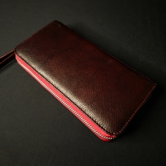 Fichero/Billetera de dama en cuero original.