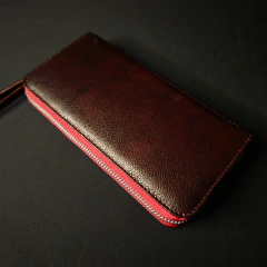Fichero/Billetera de dama en cuero original.