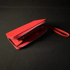 Fichero/Billetera de dama en cuero original. Color Rojo . on internet