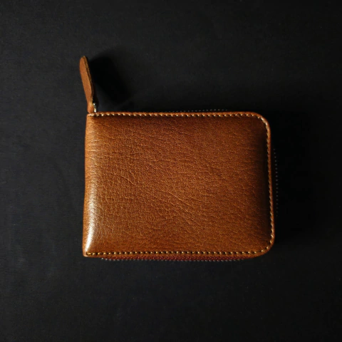 Billetera de cuero original liso modelo Pocket.