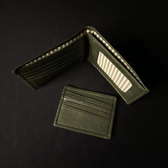 Billetera con porta tarjetas de caballero en cuero original. - tienda online
