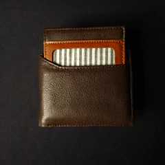 Billetera de caballero con porta tarjetas desmontable . - Distinguida Tradición | Marroquinería y Platería Criolla | Regalos exclusivos | San Rafael Mendoza