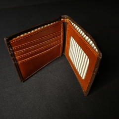 Billetera con porta tarjetas de caballero en cuero original. - tienda online