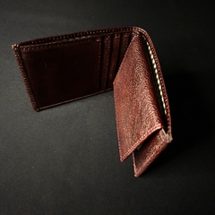 Billetera con porta tarjetas de caballero en cuero original. en internet