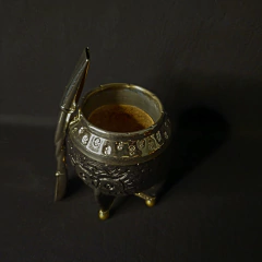 Mate Torpedo, línea PREMIER cuero repujadp con bombillón. de alpaca . - buy online