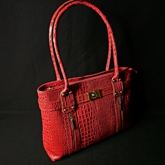Cartera de cuero, modelo Elegance Premier.. Color Rojo. en internet
