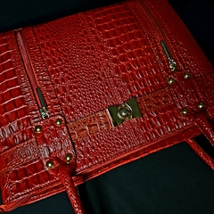 Cartera de cuero, modelo Elegance Premier.. Color Rojo. - Distinguida Tradición | Marroquinería y Platería Criolla | Regalos exclusivos | San Rafael Mendoza