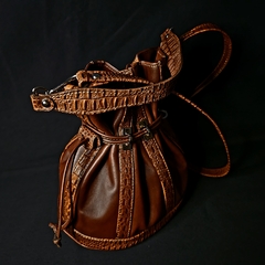 Bolso/Bandolera de cuero modelo Carmel. Color suela combinada. - comprar online