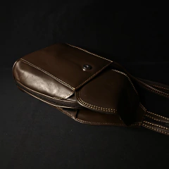 Morral/Mochila de cuero premium con cierres. Color Habano. - tienda online