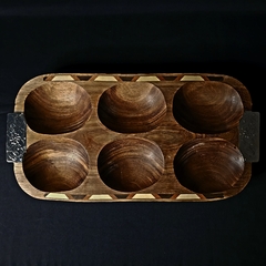 Bandeja para picada de Pacará y alpaca. 2 compartimentos. - (copia) - buy online