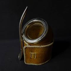 Mate Criollo Argentino con base de cuero tejido. Incluye bombilla - (copia) - comprar online