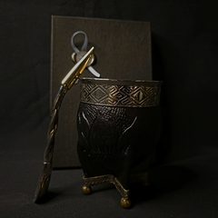 Mate Imperial línea PREMIER con bombillón de alpaca y caja. - tienda online