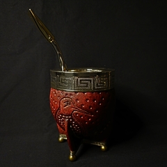 Mate Imperial línea PREMIER con bombillón de alpaca y caja.