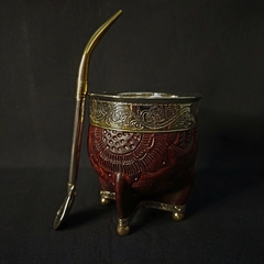Mate Imperial línea PREMIER con bombillón de alpaca. - (copia) - Distinguida Tradición | Marroquinería y Platería Criolla | Regalos exclusivos | San Rafael Mendoza