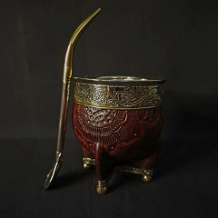 Mate Imperial línea PREMIER con bombillón de alpaca. - (copia) - Distinguida Tradición | Marroquinería y Platería Criolla | Regalos exclusivos | San Rafael Mendoza