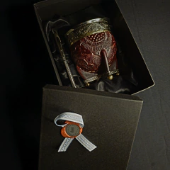 Imagen de Mate Imperial línea PREMIER con bombillón y caja.
