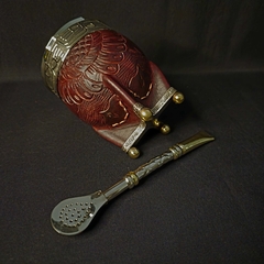 Mate Imperial línea PREMIER con bombillón y caja. - Distinguida Tradición | Marroquinería y Platería Criolla | Regalos exclusivos | San Rafael Mendoza