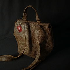 Mochila de cuero original color suela envejecido. - comprar online