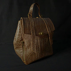 Mochila de cuero oiginal gris acero combinada. - (copia) - online store