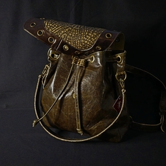 Mochila de dama en cuero original combinado . - (copia) on internet